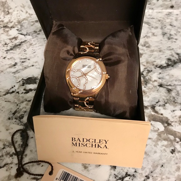 NWT Badgley Mishka Swarovski Crystal Watch
